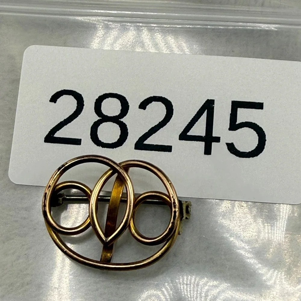 Vintage Gold Filled Brooch Knot Pocket Watch Pin
